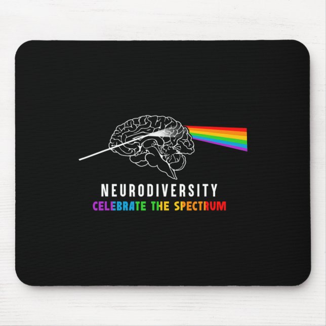 Mousepad Neurodiversity Autismo Espectro Cérebro Asd Chuva  (Frente)