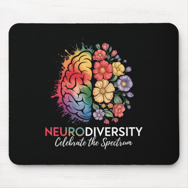 Mousepad Neurodiversity O cérebro celebra o espectro (Frente)