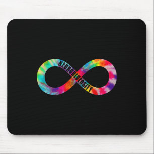 Mousepad Neurodiversity Tie Dye Infinity Sinal Autism Aware