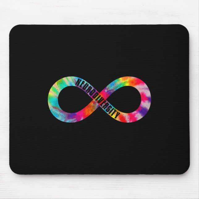 Mousepad Neurodiversity Tie Dye Infinity Sinal Autism Aware (Frente)
