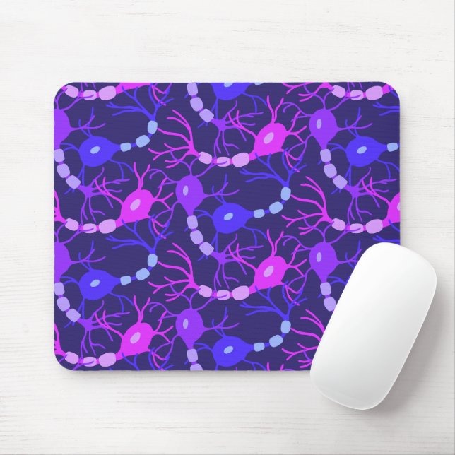 Mousepad Neurônios Conectados Neon Roxo (Com mouse)