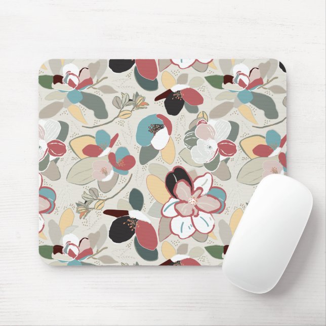 Mousepad Neutrais de Florais de inverno (Com mouse)