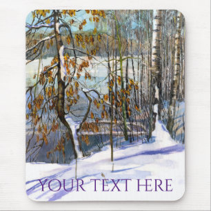Mousepad Neve caiu Aquarela