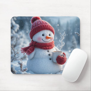Mousepad Neve Com Chocolate Quente