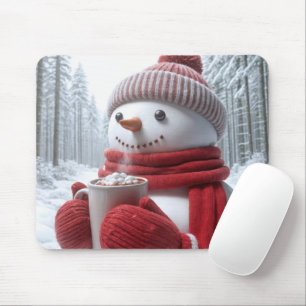 Mousepad Neve Com Chocolate Quente