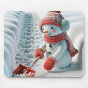 Mousepad Neve com pá vermelha