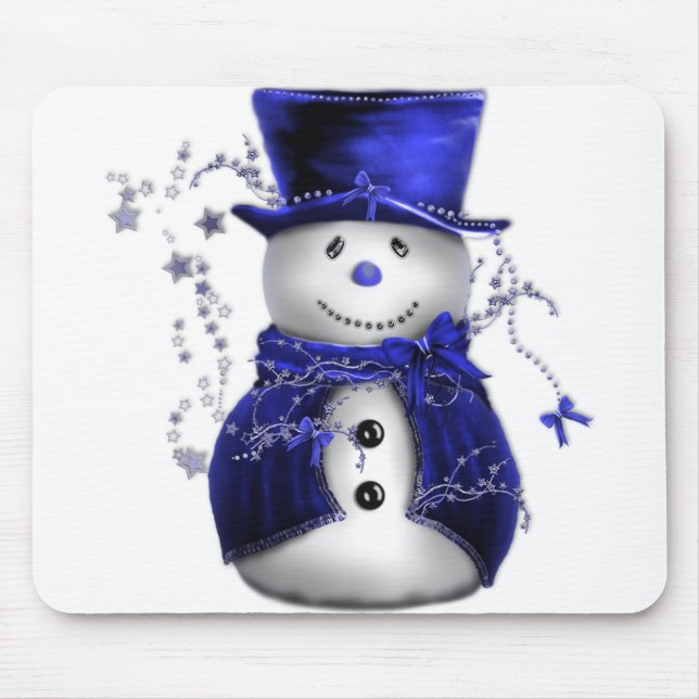 Mousepad Neve de Natal Azul (Frente)