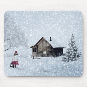 Mousepad Neve de Natal na Cabina