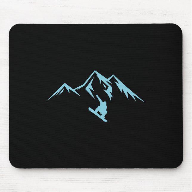 Mousepad Neve Montanha de inverno Montanha de Neve (Frente)