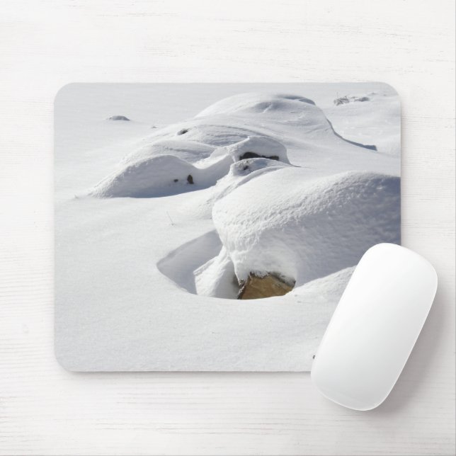 Mousepad Neve Provoca Rochas Foto de inverno (Com mouse)