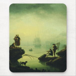 Mousepad Névoa da Manhã no mar por Joseph Vernet