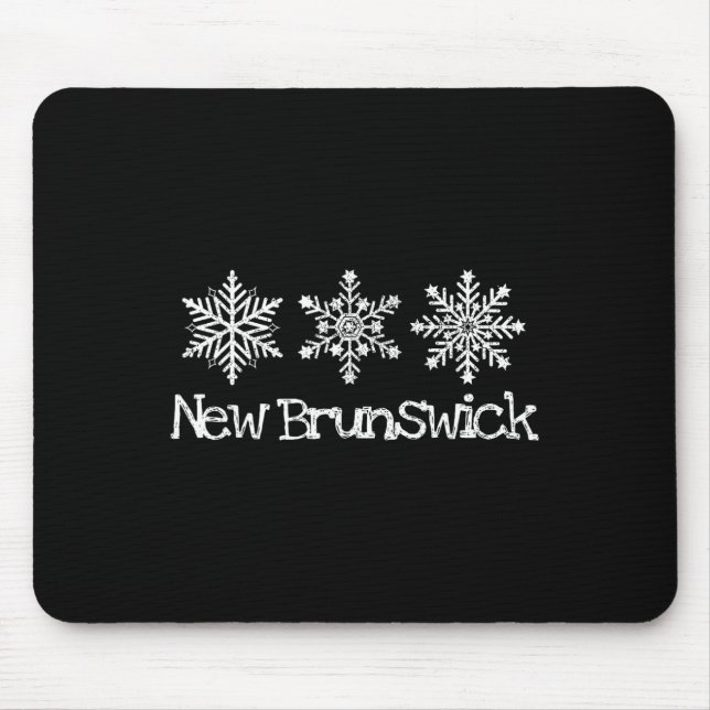 Mousepad New Brunswick Canadá Winter Ski Skiier Snowf (Frente)
