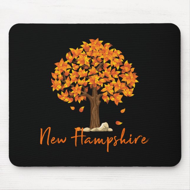 Mousepad New Hampshire Fall Foliage Autumn Rustic Maple Oak (Frente)