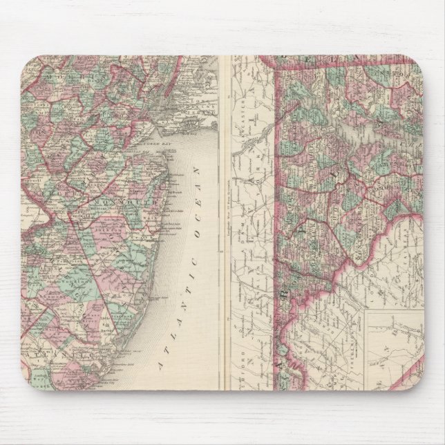 Mousepad New Jersey, Delaware e Maryland (Frente)
