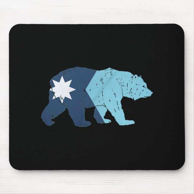 Mousepad New Minnesota State Flag Bear  (Frente)