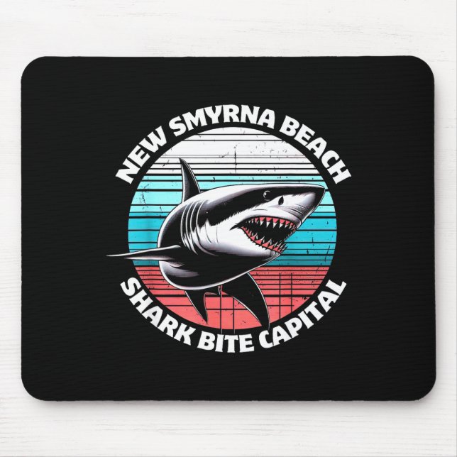 Mousepad New Smyrna Beach_ Shark Bite Catal Graphic  (Frente)