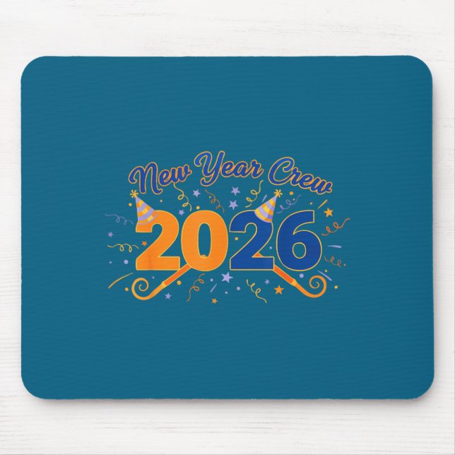 Mousepad New Year Crew 2026 Fireworks Celebration  (Frente)