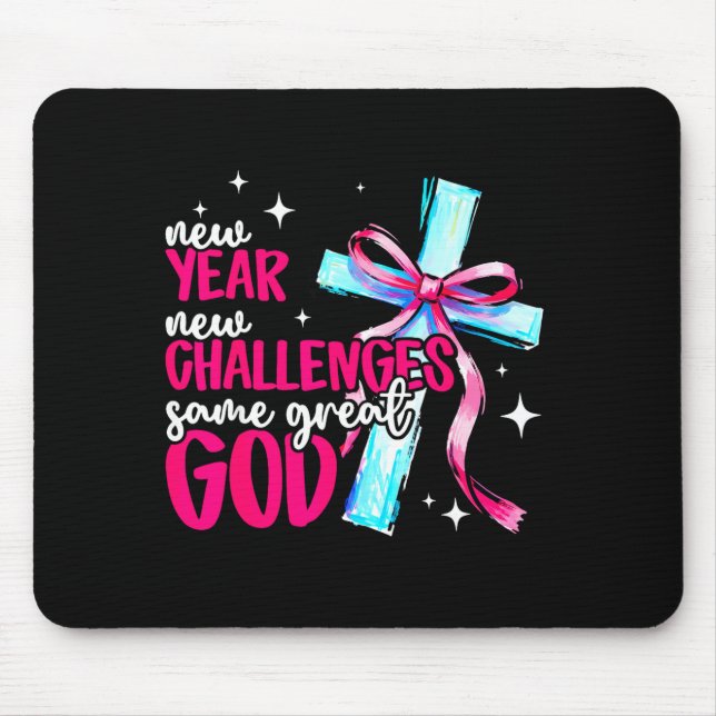 Mousepad New Year New Challenges Sam Great God Christian Ne (Frente)