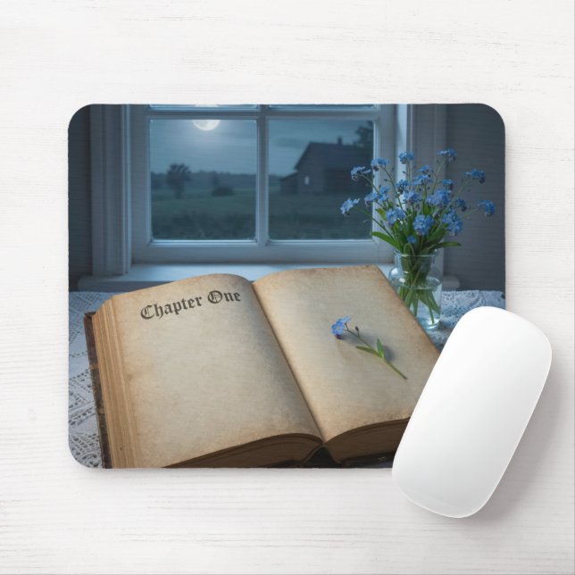Mousepad New Year Vintage Journal In Moonlight (Com mouse)
