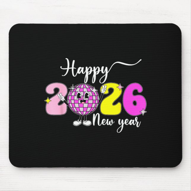 Mousepad New Year's Eve Hello 2026 Happy New Year 2026 Disc (Frente)