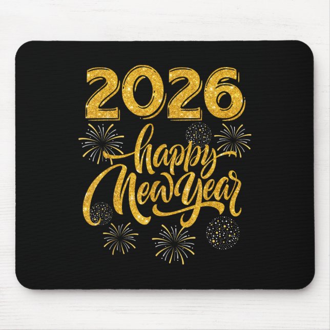 Mousepad New Years Eve Party Supplies 2026 Happy New Year F (Frente)