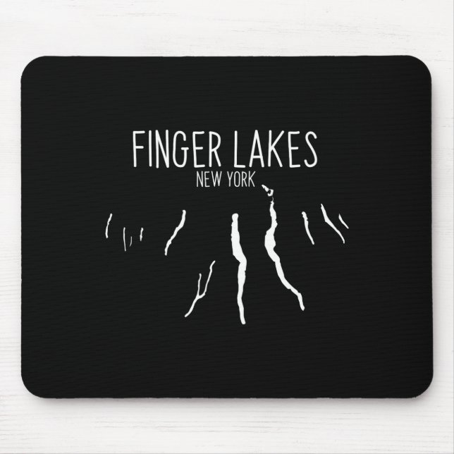 Mousepad New York Finger Lakes Map Design _1  (Frente)