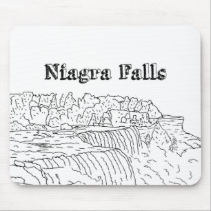 Mousepad Niagara Cai Férias Desenhando Férias Viagem de Art