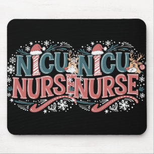 Mousepad Nicu Enfermeira Festa De Natal Cuidando Do Holi