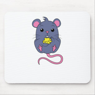 Mousepad niedliche Maus mit Käse