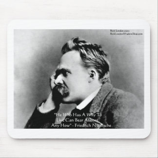 Mousepad Nietzsche "A Why" Wisdom cita presentes e cartões