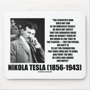 Mousepad Nikola Tesla Scientific Man Não Tem Imediato