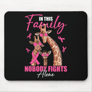 Mousepad Ninguém luta sozinho Girafa, Cancer de peito, anõe
