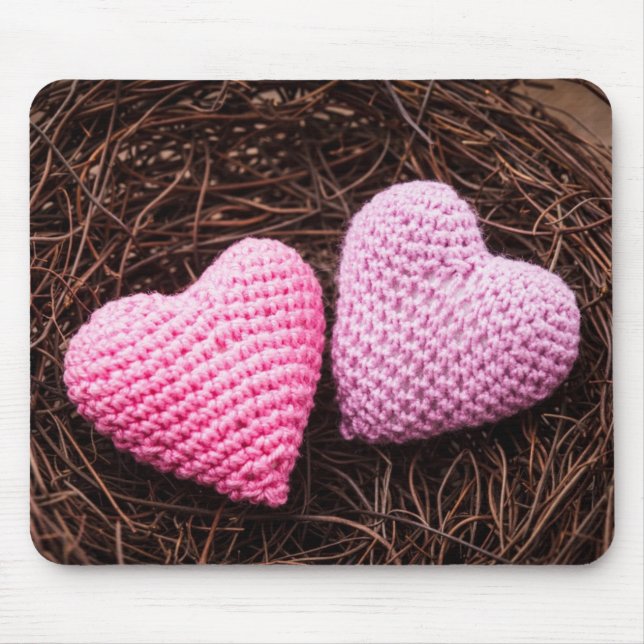 Mousepad Ninho com corações (Frente)