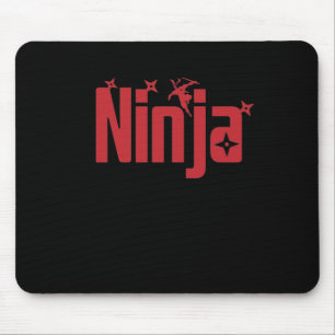 Mousepad Ninja mit Wurfsternen