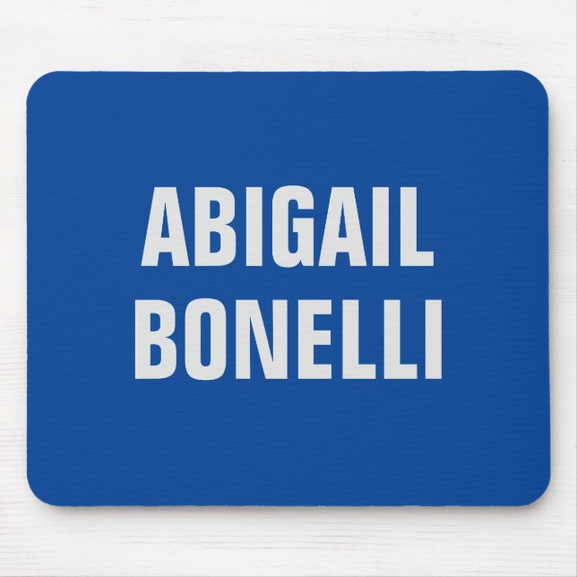 Mousepad Nitidez arrojada, excelente nome minimalista azul (Frente)