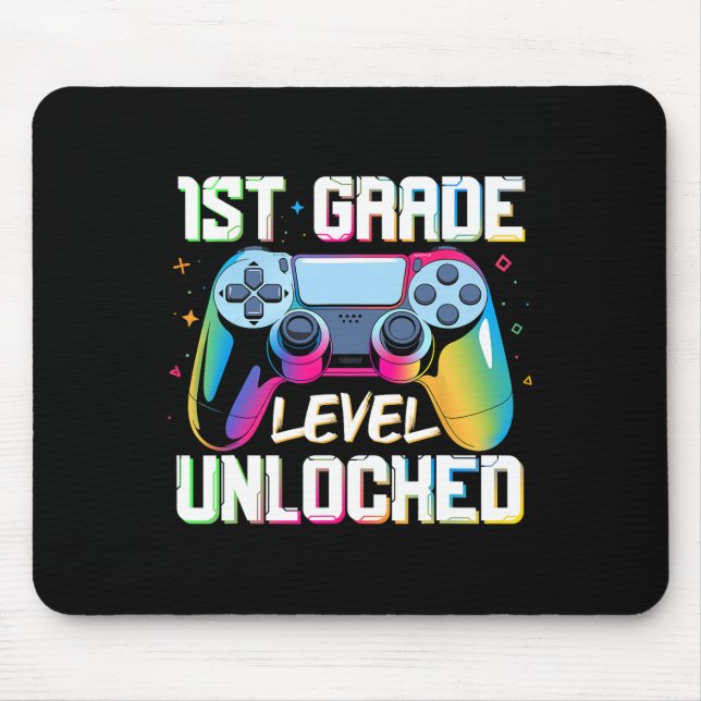 Mousepad Nível 1ª Série Desbloqueado Volta às Aulas Primeir (Frente)
