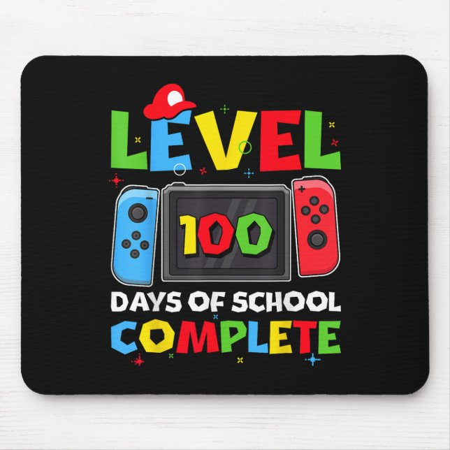 Mousepad Nível 100 Dias De Jogo De Vídeo Completo Da Escola (Frente)