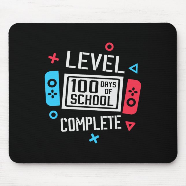 Mousepad Nível 100 Dias De Smar De Jogo De Vídeos Completos (Frente)