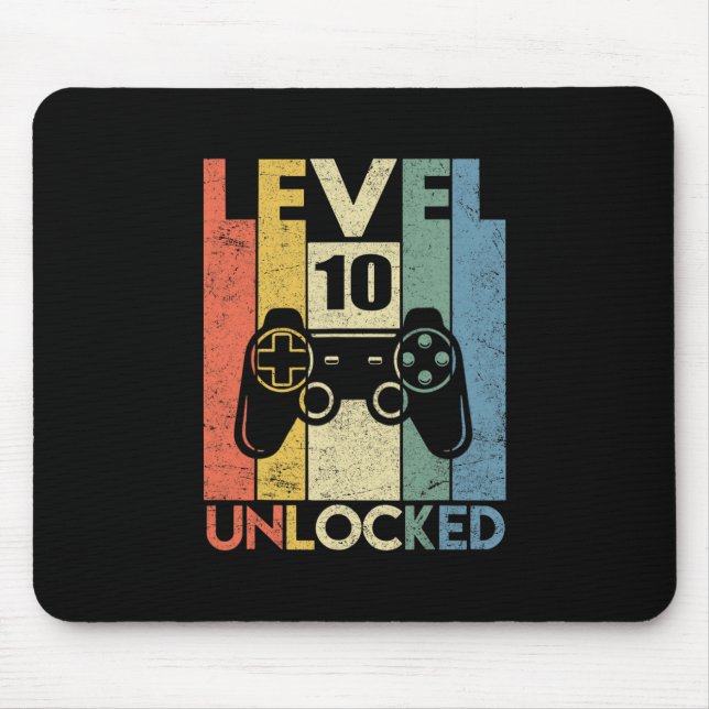 Mousepad Nível 10 Desbloqueado Vídeo Engraçado de Aniversár (Frente)
