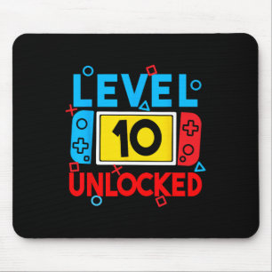Mousepad Nível 10 Jogador 10º Jogo de Vídeo de Aniversário