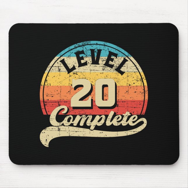 Mousepad Nível 20 20 de Casamento de Jogadores Completos An (Frente)