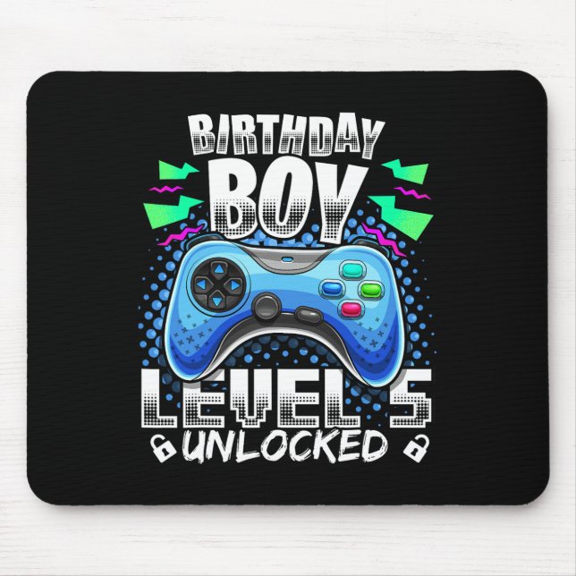 Mousepad Nível 5 Desbloqueado 5 de jogos de vídeo Aniversár (Frente)