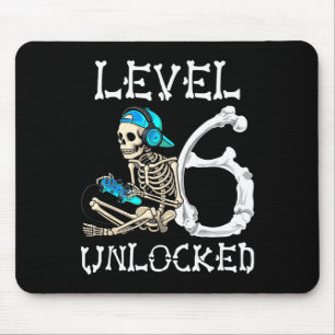 Mousepad Nível 6 - Skeleton Gamer Video Gaming 6 B