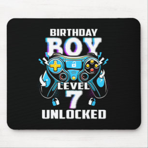 Mousepad Nível 7 Desbloqueado Jogo de Vídeo 7º Aniversário 