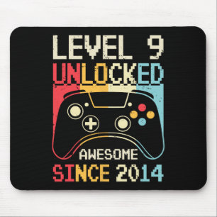 Mousepad Nível 9 Desbloqueado Jogo de Vídeo Aniversário de