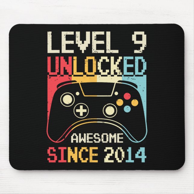 Mousepad Nível 9 Desbloqueado Jogo de Vídeo Aniversário de  (Frente)