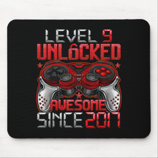 Mousepad Nível 9 Desbloqueado Menino de 9 Anos Para Meninos