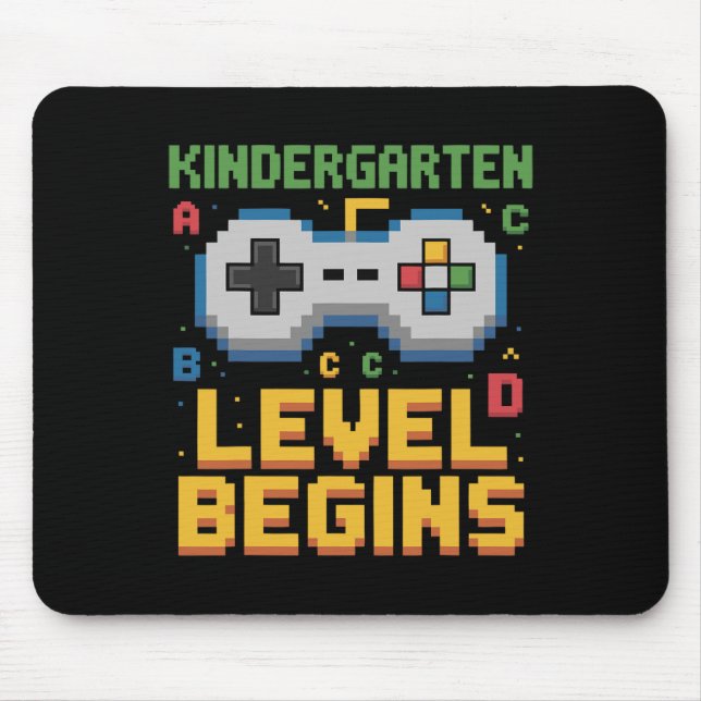 Mousepad Nível de Jardim de Infância Começa Video Gamer Ck  (Frente)