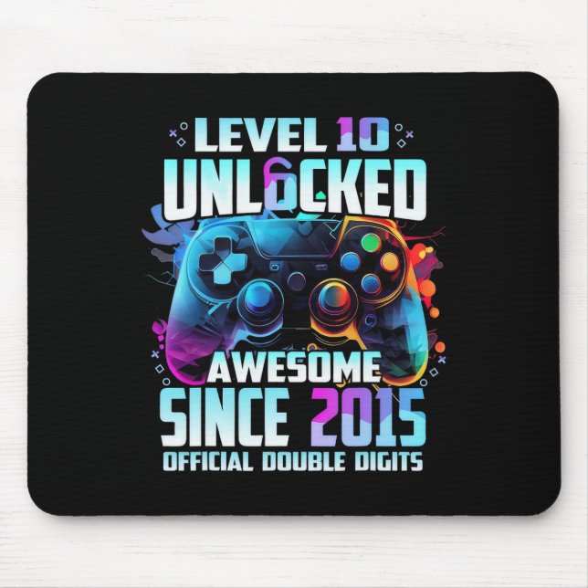 Mousepad Nível Duplo Dígitos Oficial 10 Desbloqueado 10º An (Frente)