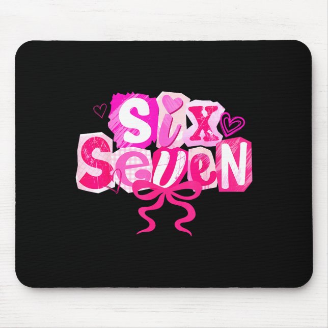 Mousepad Nk Coquette Valentine Six Seven Bow 6 7 Meme Women (Frente)